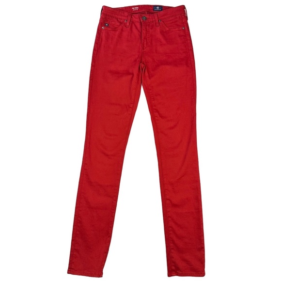 AG Adriano Goldschmied The Prima Cigarette Leg Pant Red Amaryllis Size 25R - Picture 4 of 13